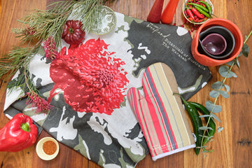 The Waratah Tea Towel | graphic - A little lost weekend moment on your everyday.