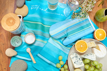 Broome Coast Tea Towel | lineal - A little lost weekend moment in your everyday.